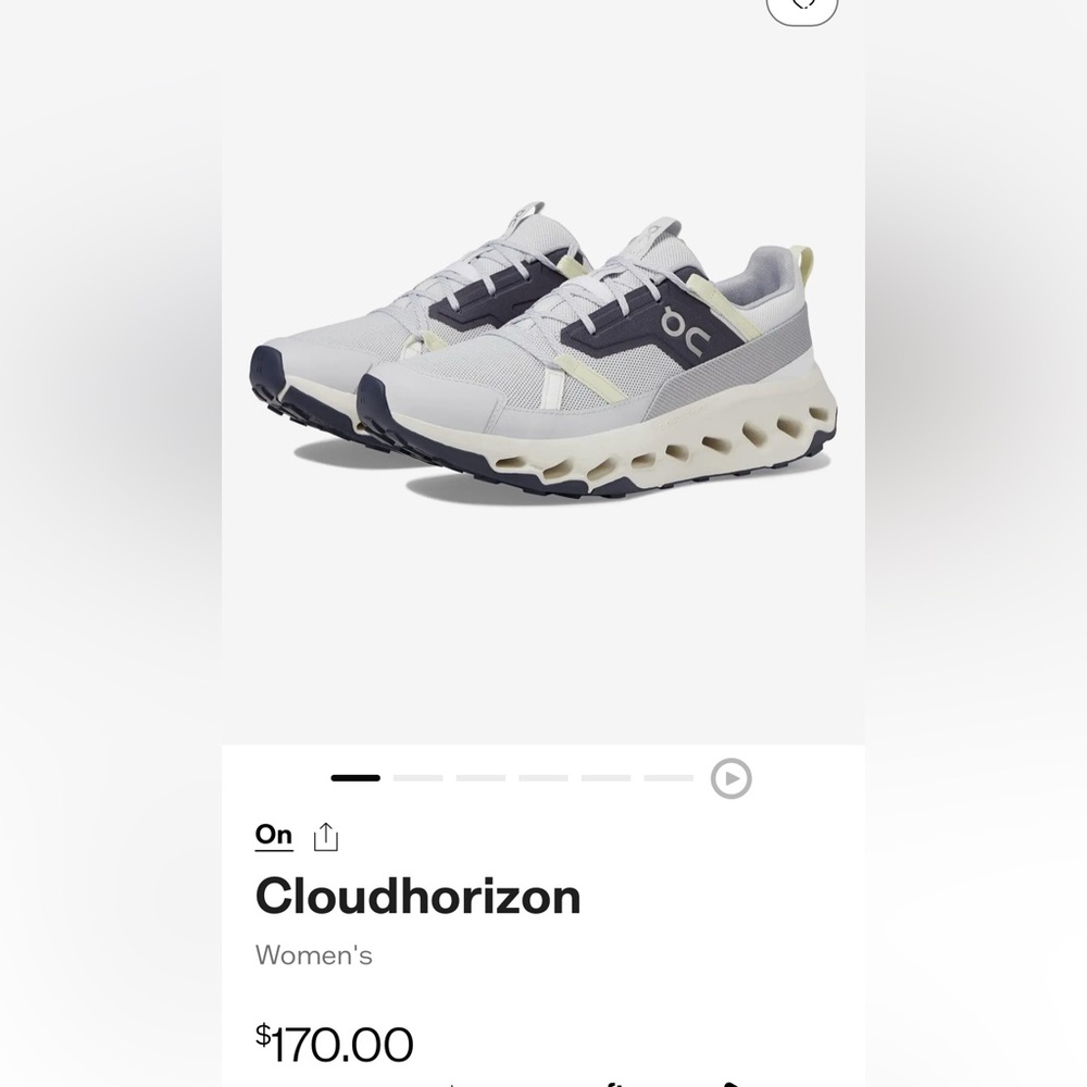 Cloudhorizon Lavender Ivory Sneakers NWT ON